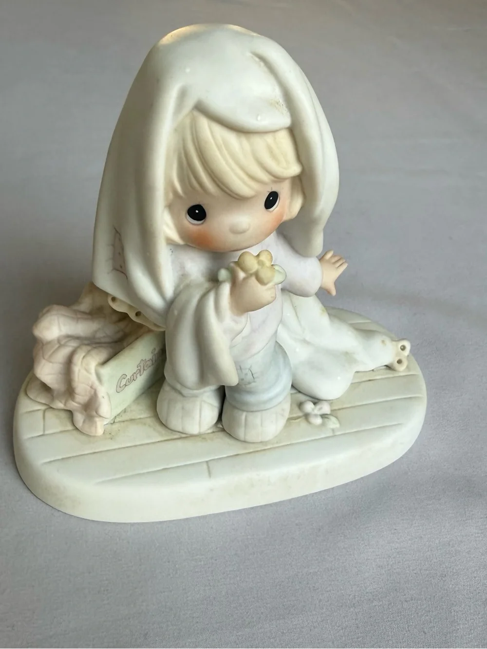 Precious Moments June Monthly Girl Playing Bride Dress Up Enesco Collection